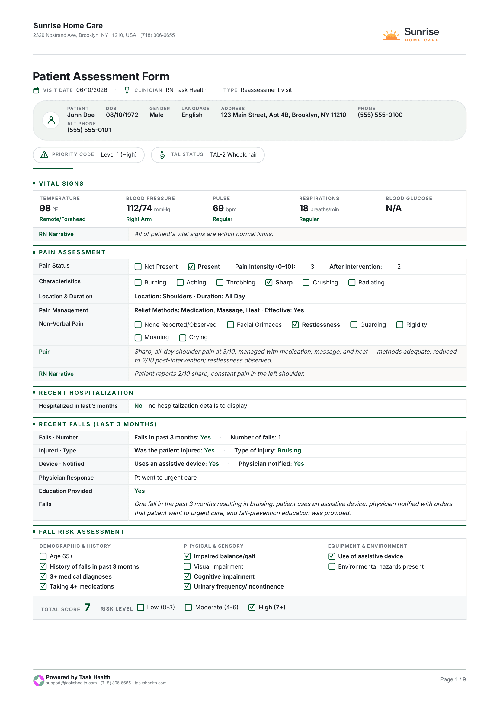 Patient Assessment